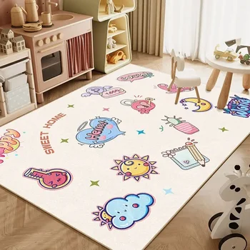 Namų animacinis filmas Ropojantis didelio ploto kilimas Skaitymo zona Vaikai žaidžia kilimus Plaunama svetainė Miegamasis Gyvūnų vaikai Smagus kilimas