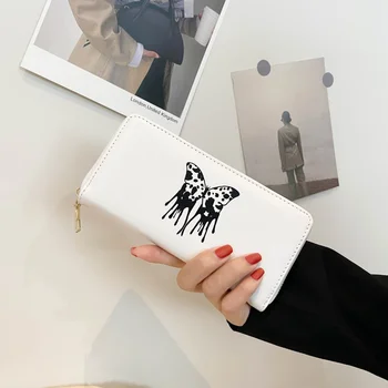 Nauja moteriška piniginė ilgoje drugelio spaudoje Vakarienės rankinė Paprastas mados keitimas Mobiliųjų telefonų krepšys Moterys