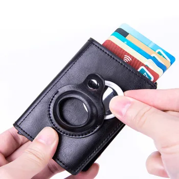 Nauja RFID piniginė Plonas minimalistinis kredito kortelių laikiklis sekimo įrenginiui Apsauginis dėklas Apsauga nuo pamestos apsauginės piniginės