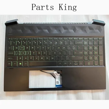 Nauja viršutinio delpalmresto dangtelio klaviatūra su foniniu apšvietimu, skirta HP 15-EC TPN-Q229 L72597-001 L72598-001