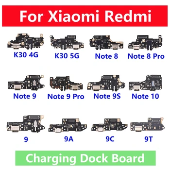 Naujas USB prievado įkroviklis Doko kištuko jungtis Įkrovimo plokštės mikro plokštė, skirta Xiaomi Redmi K30 4G 5G Note 8 9 Pro 8T 8T 9S 10 9A 9C 9T
