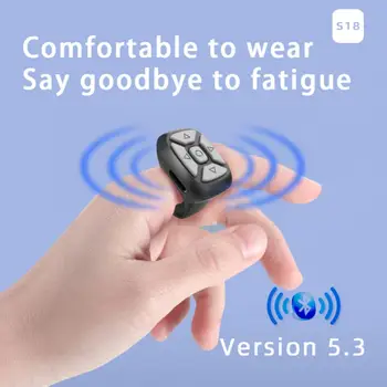 nešiojamas telefonams Belaidės medijos mygtukas Nuotolinio valdymo pultas Nuotolinio valdymo pultas Mini pirštų galiukai, skirtas 