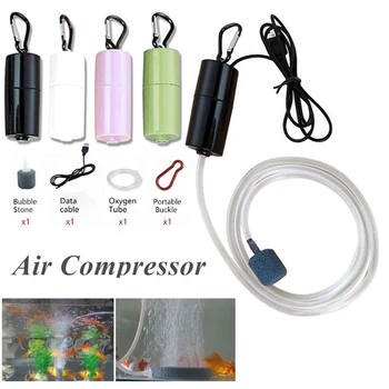 Nešiojamas USB akvariumas Deguonies oro siurblys Žuvų bakas be triukšmo Oro kompresorius Aeratorius Nešiojamas mini oksigenatorius Akvariumo priedai