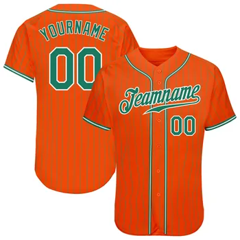 Oranžinė serija Pasirinktiniai beisbolo marškinėliai 3D Atspausdinti vyrams ir moterims Marškinėliai Sportas Unisex viršūnės