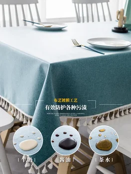 Paprasta stačiakampė buitinė staltiesė valgomojo stalams ir kavos staliukams