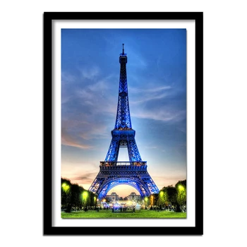 Pasidaryk pats deimantų tapyba Paryžius Paryžiaus geležinis bokštas Kryžiaus dygsnis apvalus krištolo deimantas 3d Paveikslėlis deimantų siuvinėjimo raštas AS830