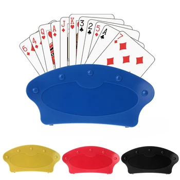 Plastikinė laisvų rankų įranga žaidimo kortų turėtojui Stalo žaidimas Tingus pokeris sėdėjimui Pokeris Bazinis kazino žaidimų stalo priedai Patvarūs