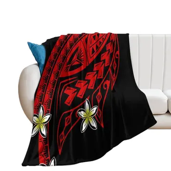 Polinezijos užvalkalo antklodė Šilta lengva kelioninė antklodė Žieminė sofa-lova Flanelinė antklodė Pasirinktinis Havajų etninis raštas