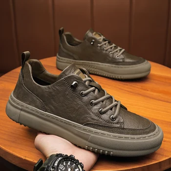 Prekės ženklas 2023 Nauji vyriški natūralios odos guminiai laisvalaikio batai Vyrai Verslo darbo batai Neslidūs prabangūs vyrai Patogūs vaikščiojimo batai