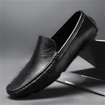 Rankų darbo susiuvimas Vyriški batai Natūralios odos minkštas dugnas Gommino Vyriški įsispiriami vairavimo laisvalaikio tėčio odiniai batai