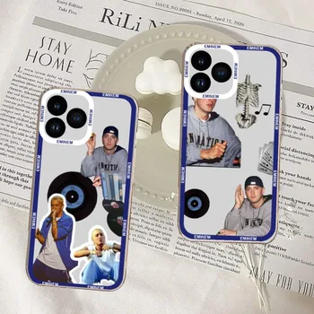 Reperio Eminemo telefono dėklas, skirtas iPhone 11 12 Mini 13 14 15 Pro Max skaidrus apvalkalas