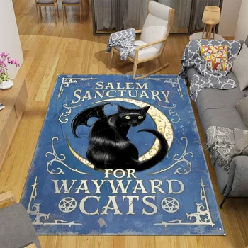 retro kaukolė katė šėtono zonos kilimas kilimas Svetainė Namų dekoras Sofos kilimėlis Slydimo kėdė Pagalvėlė Poilsio kilimėlis