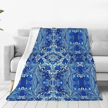 Ryškiai mėlyna antklodė lovatiesė ant lovos Anime sofos užvalkalas Ins vėjas