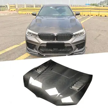 Sauso anglies pluošto variklio variklio dangtis BMW G30 F90 M5 sedanui 4 durų 2017 -2020 gaubto dangčio kėbulo komplektas Automobilio stilius FRP Automobilio stilius