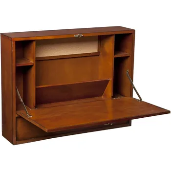 SEI Furniture Benwick Wall Mount Laptop Desk - Brown Mahogany (L W H): 26 6 20 colių