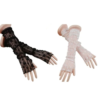 Sexy for Butterfly Decor Elastic Glove Bridal Long Sleeve Black White Delicate drop shipping