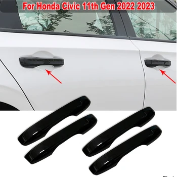 skirta Honda Civic 11th Gen 2022 2023 4PCS/SET Išorinės durų rankenos dangtelio apdaila Rėmo lipdukas Apsaugos nuo kėbulo komplektas Automobilių aksesuarai