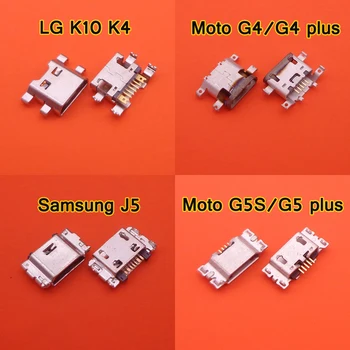 skirta MOTO G4 G5 Plus G5S XT1641 XT1644 Mikro USB lizdo jungtis Įkrovimo prievadas Samsung J3 J5 J7 J500 J100 J300 LG K10
