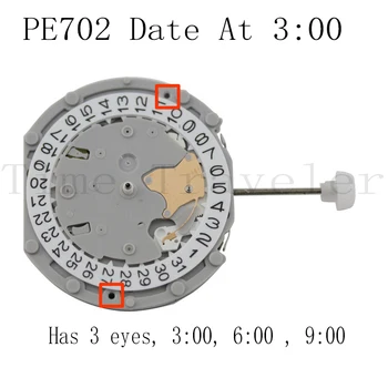 Sunon 6 Rankinis daugiafunkcis kvarcinis laikrodis Judėjimas PE702 Data 3:00 Bendras aukštis 6.8mm