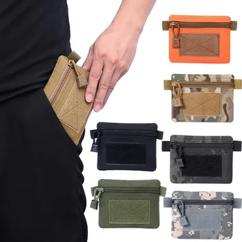 Tactical Molle EDC Maišelis Piniginė Mini juosmens paketas Piniginės Nešiojamas kempingas Žygiai pėsčiomis Medžioklinis krepšys lauke Užtrauktukas Kortelės rakto laikiklis Kišenė