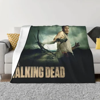 The Walking Dead Siaubo filmo antklodės Smurtas Jeffrey Dean Plush mesti antklodę Patalynė Sofa atspausdinta Lengva lovatiesė