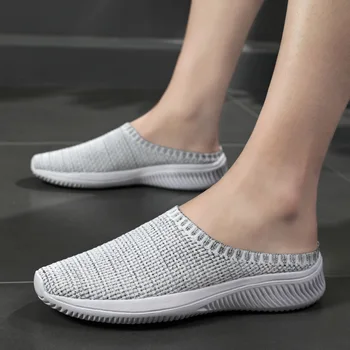 Unisex laisvalaikio tinkliniai batai Lengvi vaikščiojimo batai Vasarinės vyriškos šlepetės Kvėpuojančios plius dydžio vyriški batai Neslidžios šlepetės
