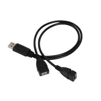 USB 2.0A Vyriškas auf 2 Dvigubas USB Patelė Jack Y Splitter Verteiler Adapteris Kabel