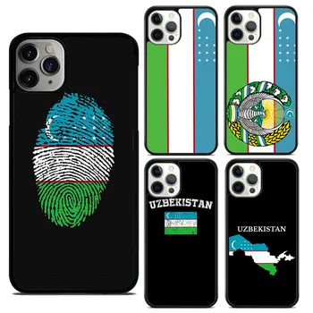 Uzbekistano vėliavos herbas Mobilūs celulariniai telefonų dėklai, skirti iPhone 15 14 12 13 mini 6 7 8 PLUS X XS XR 11 PRO MAX SE 2020 Coque