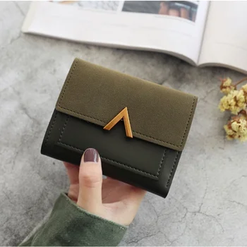 Women Purse Vintage Small Short Leather Wallet Luxury Brand Mini Female Fashion Wallets And Purse Credit Card Holder Carteras