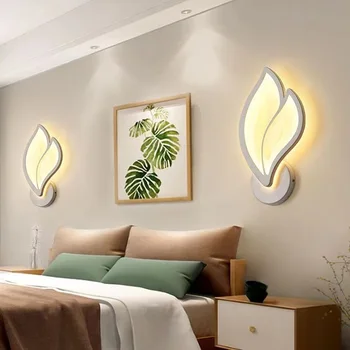 Šiaurės šalių minimalistinis sieninis šviestuvas Creative Petal Iron Art akrilo šviesa Miegamasis Svetainė Prieškambario apšvietimas Viešbučio kavinės šviestuvai
