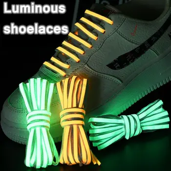 Šviečiantys batų raišteliai Švyti tamsioje naktyje Spalva Puslankis Fluorescenciniai batai nėriniai Pynimo apyrankė Sportbačiai Bėgimo bateliai stygos
