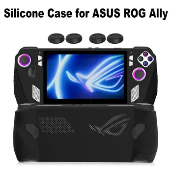 žaidimų konsolės silikoninis dėklas Total Protection Protective Cover for ASUS ROG Ally Case with Rocker Caps Handheld Shock